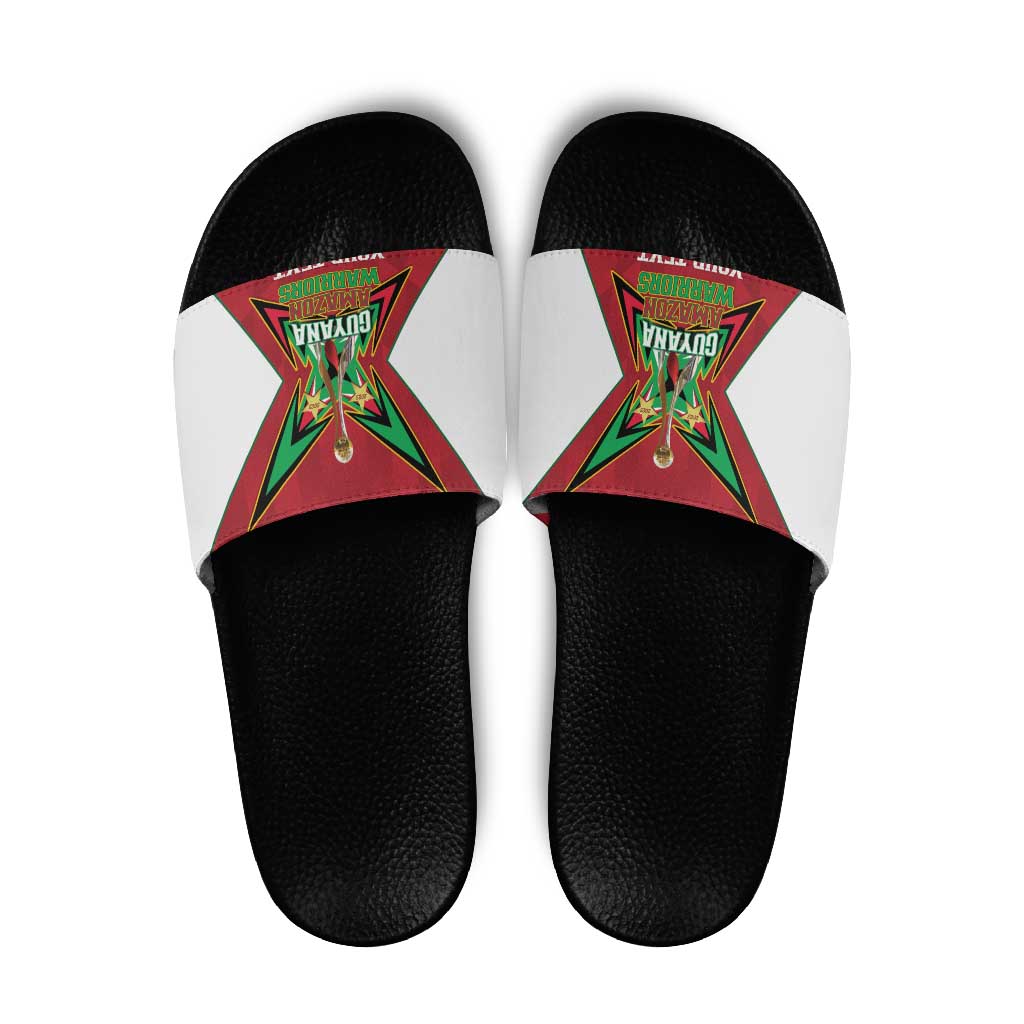 Amazon Warriors Guyana Cricket Custom Slide Sandals 2025 2nd Champions Proud LT14