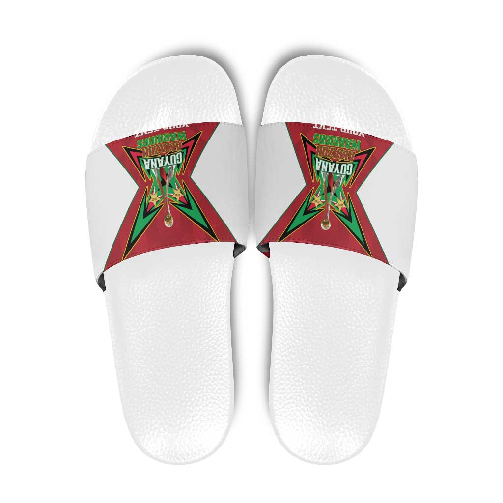 Amazon Warriors Guyana Cricket Custom Slide Sandals 2025 2nd Champions Proud LT14