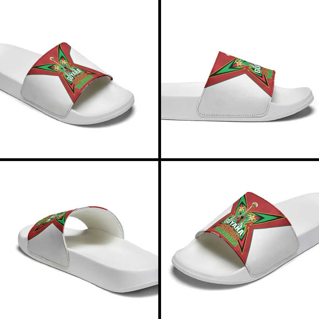 Amazon Warriors Guyana Cricket Custom Slide Sandals 2025 2nd Champions Proud LT14