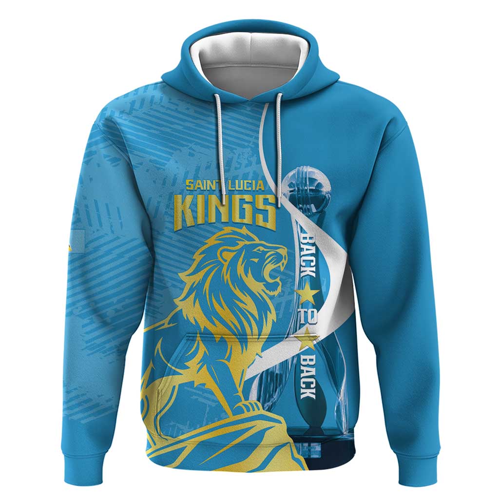 Saint Lucia Kings Cricket Custom Hoodie 2025 2nd Champions Back To Back LT14