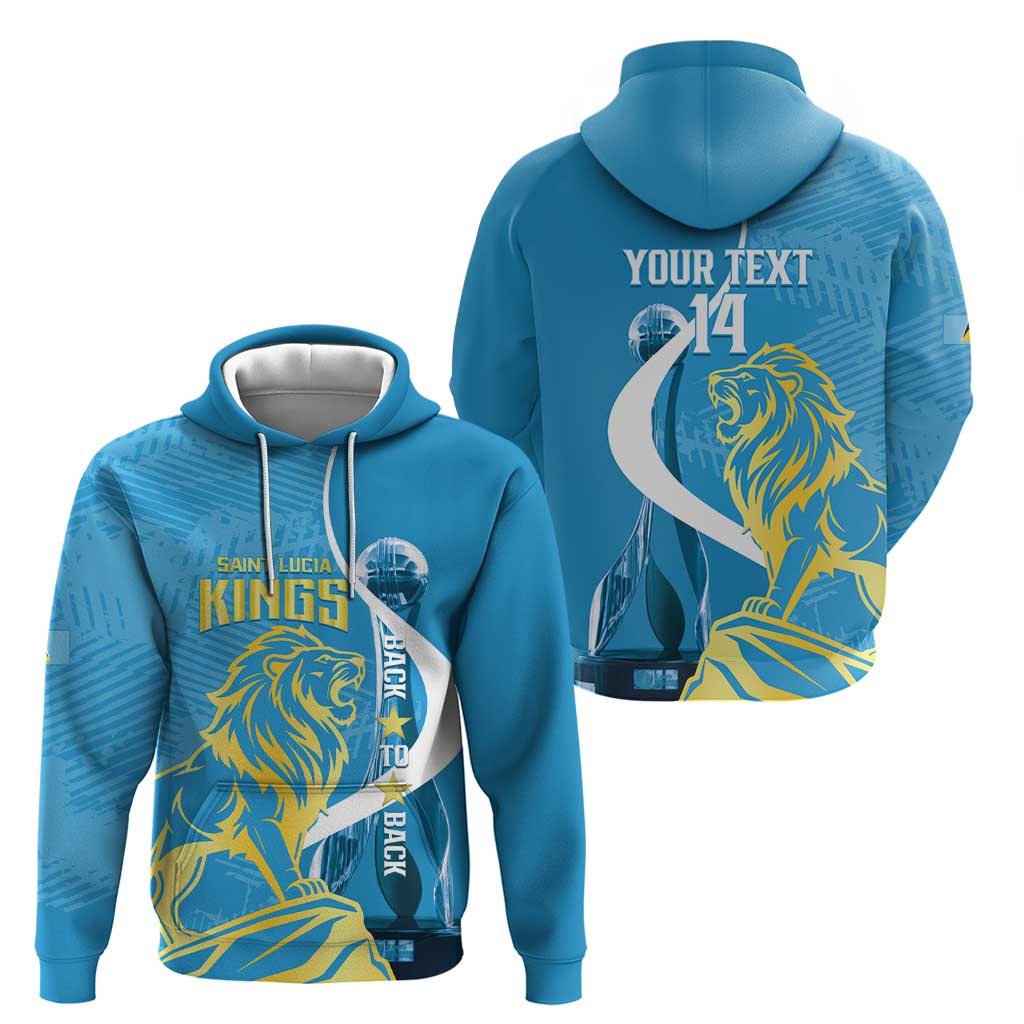 Saint Lucia Kings Cricket Custom Hoodie 2025 2nd Champions Back To Back LT14