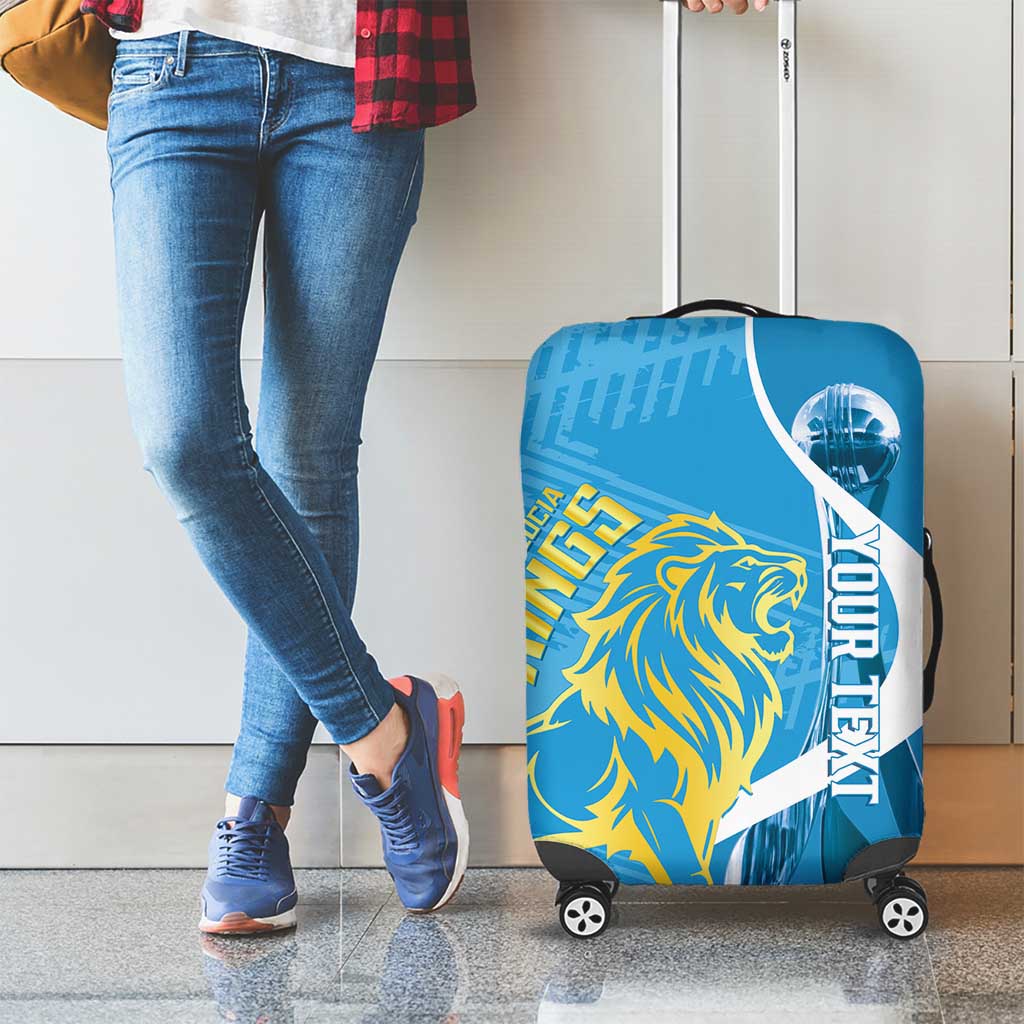 Saint Lucia Kings Cricket Custom Luggage Cover 2025 2nd Champions Back To Back LT14
