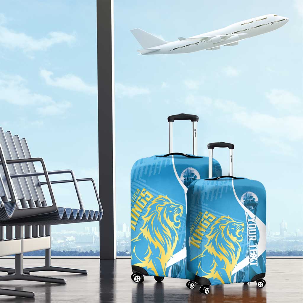 Saint Lucia Kings Cricket Custom Luggage Cover 2025 2nd Champions Back To Back LT14