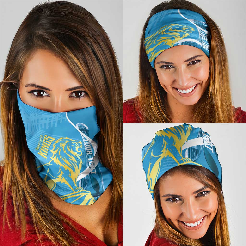 Saint Lucia Kings Cricket Custom Neck Gaiter 2025 2nd Champions Back To Back LT14