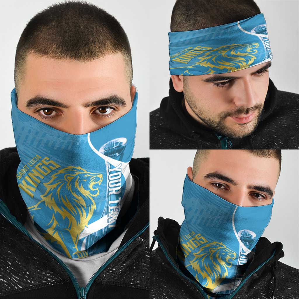 Saint Lucia Kings Cricket Custom Neck Gaiter 2025 2nd Champions Back To Back LT14