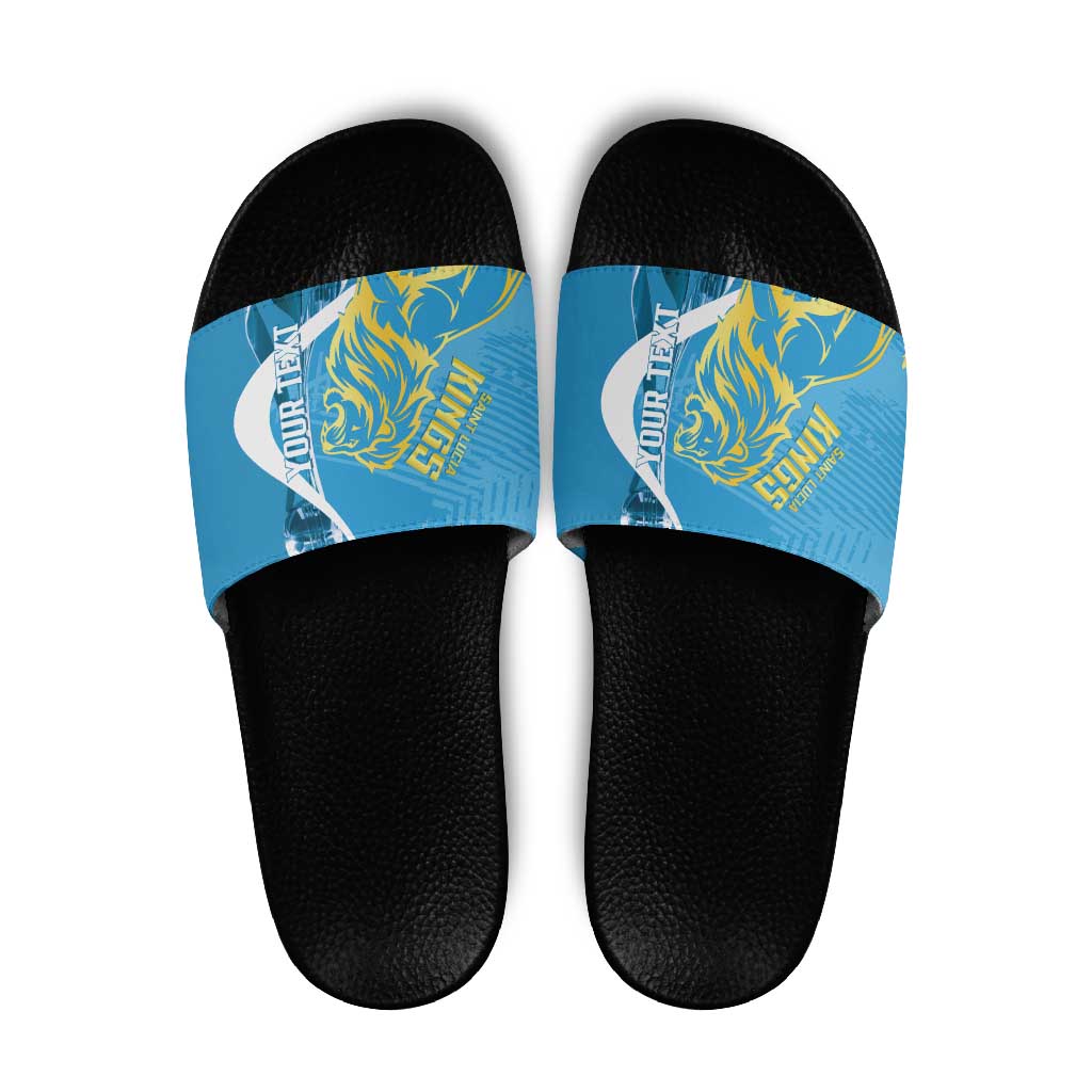 Saint Lucia Kings Cricket Custom Slide Sandals 2025 2nd Champions Back To Back LT14