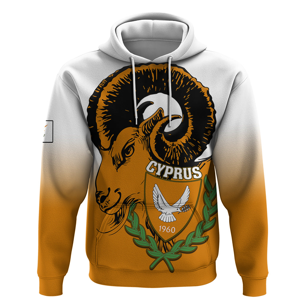 Cyprus Independence Day Hoodie Coat Of Arms With Cypriot Mouflon Gradient Style LT14