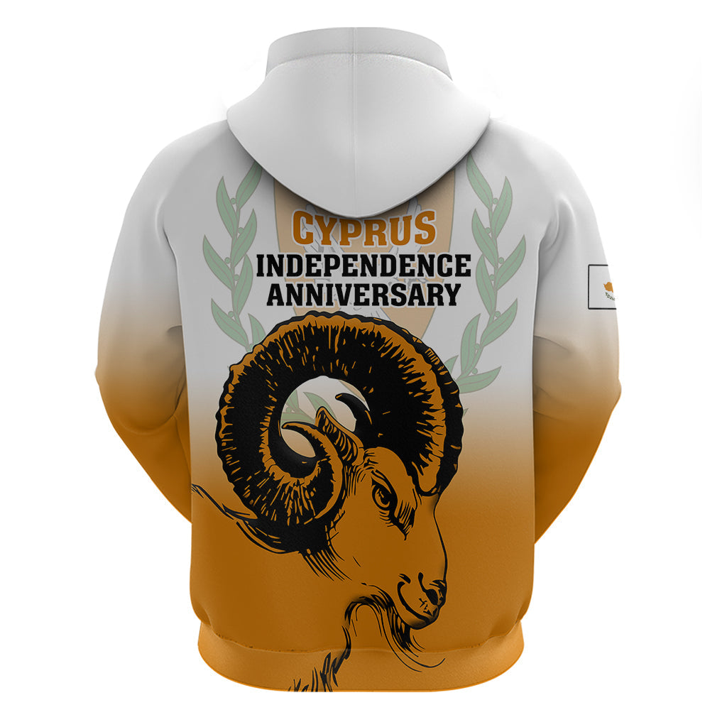Cyprus Independence Day Hoodie Coat Of Arms With Cypriot Mouflon Gradient Style LT14