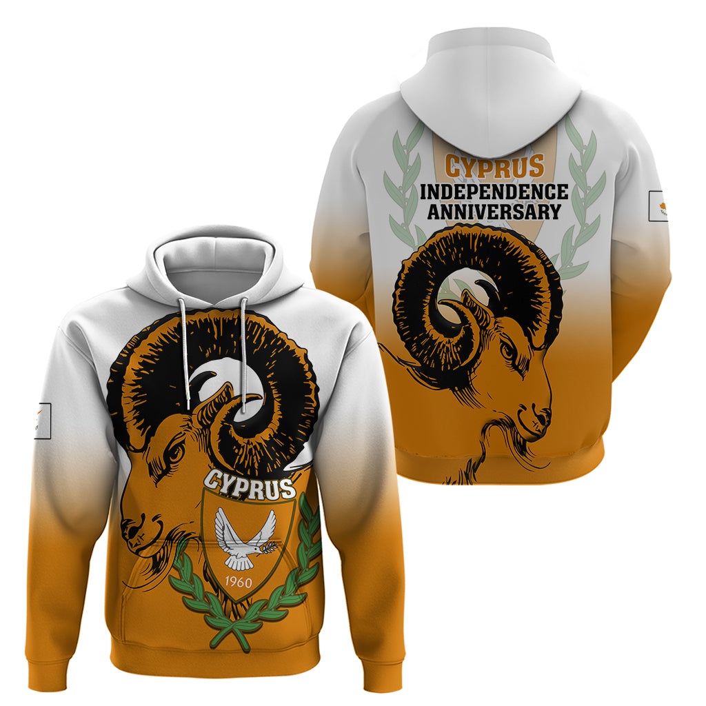 Cyprus Independence Day Hoodie Coat Of Arms With Cypriot Mouflon Gradient Style LT14