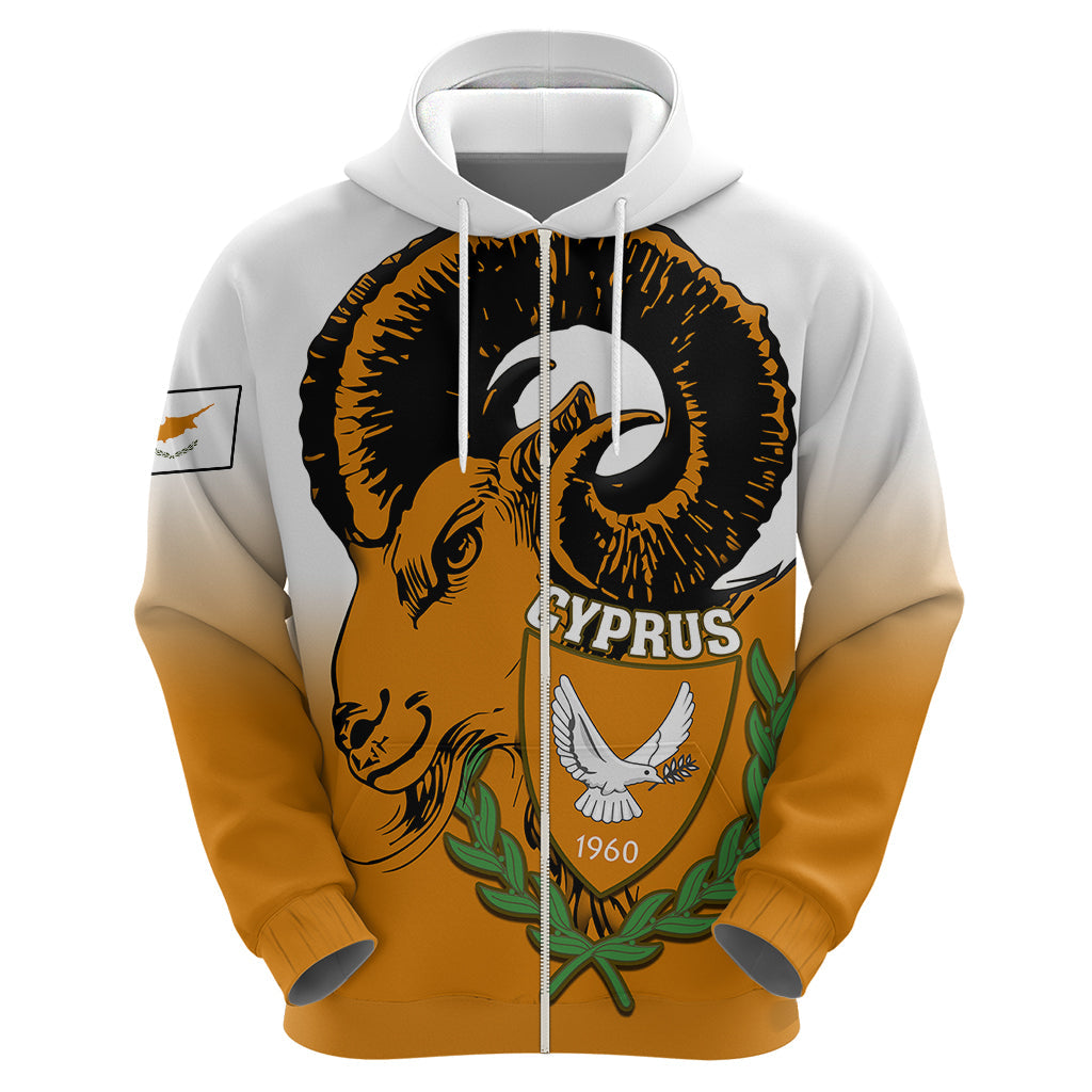 Cyprus Independence Day Hoodie Coat Of Arms With Cypriot Mouflon Gradient Style LT14