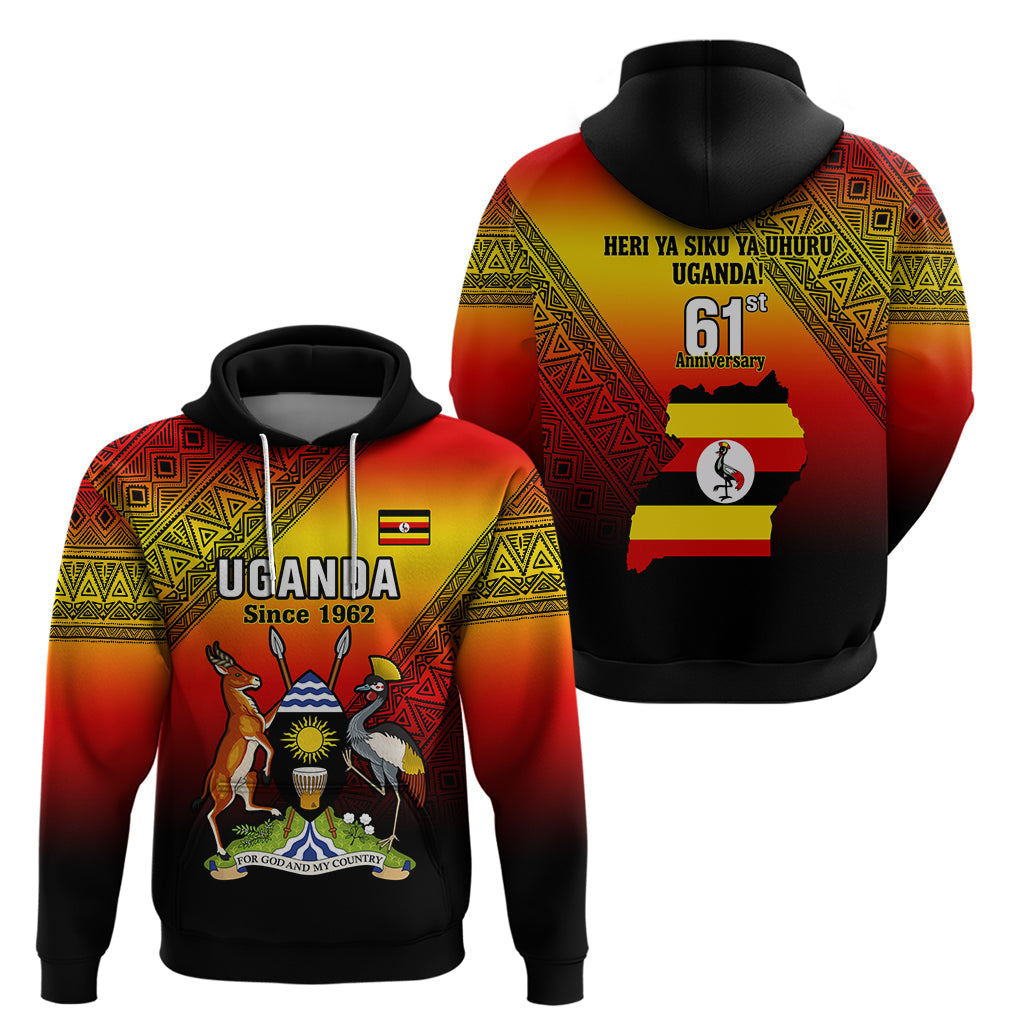Uganda Independence Day Hoodie Jamhuri ya Uganda Happy 61st Anniversary LT14