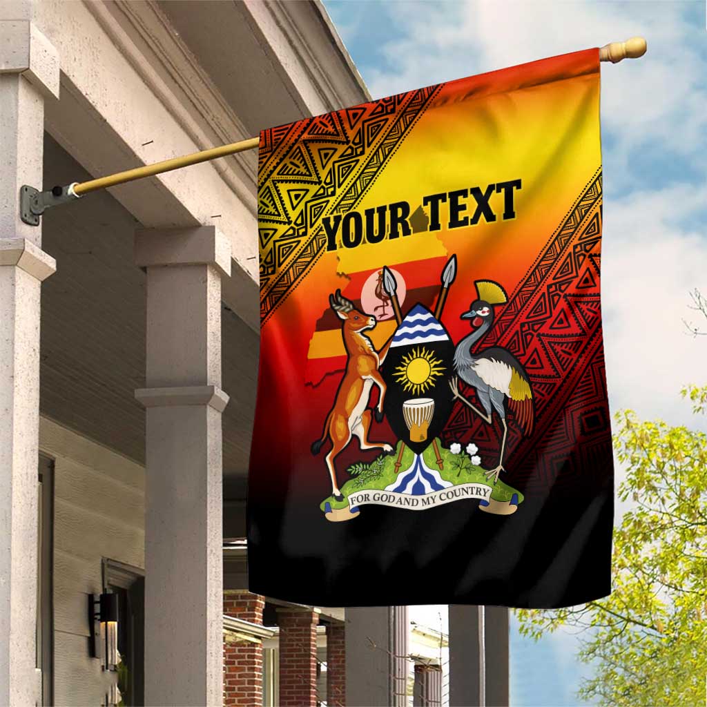 Personalised Uganda Independence Day Garden Flag Jamhuri ya Uganda Coat Of Arms LT14