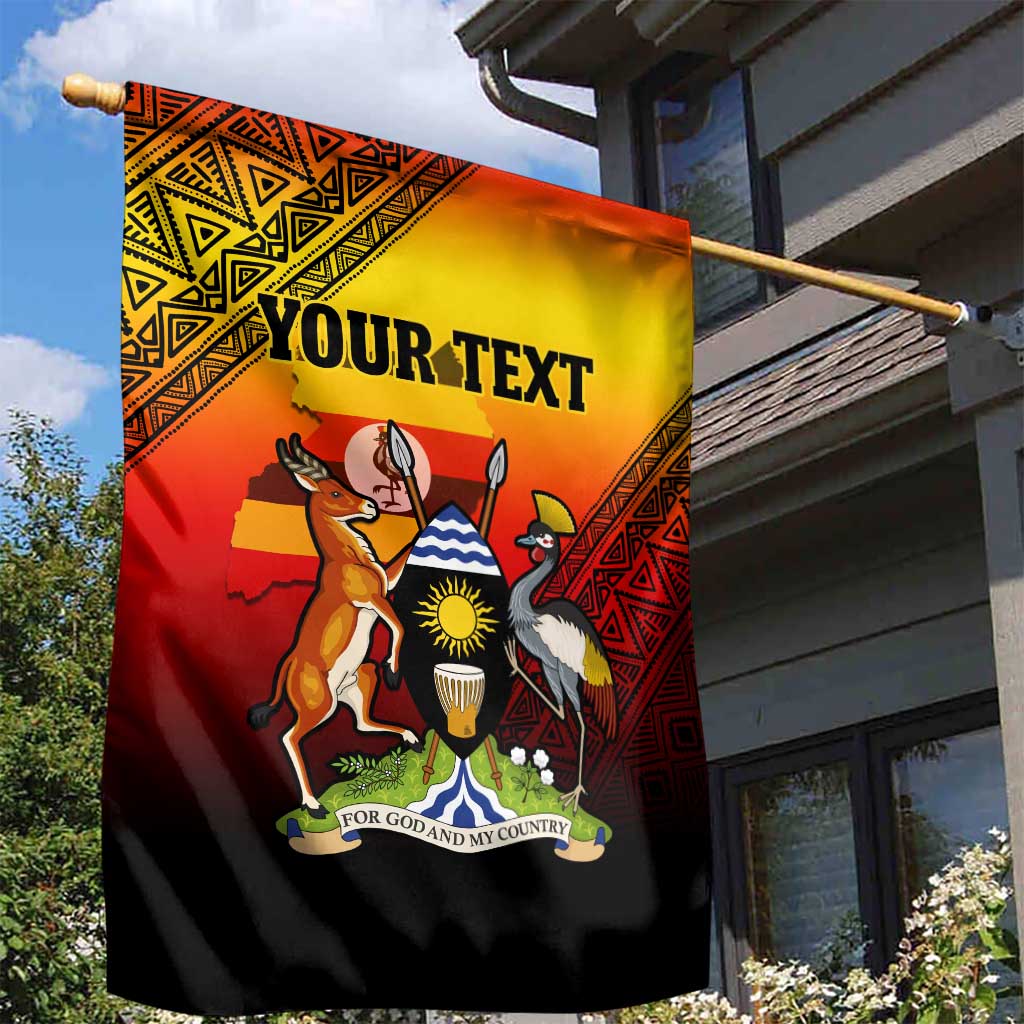 Personalised Uganda Independence Day Garden Flag Jamhuri ya Uganda Coat Of Arms LT14