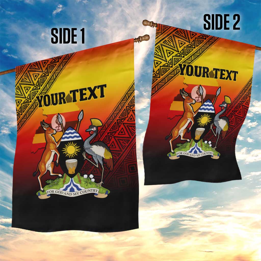 Personalised Uganda Independence Day Garden Flag Jamhuri ya Uganda Coat Of Arms LT14