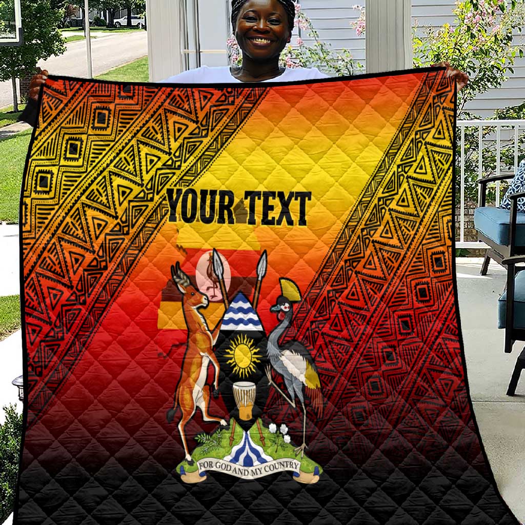 Personalised Uganda Independence Day Quilt Jamhuri ya Uganda Coat Of Arms LT14
