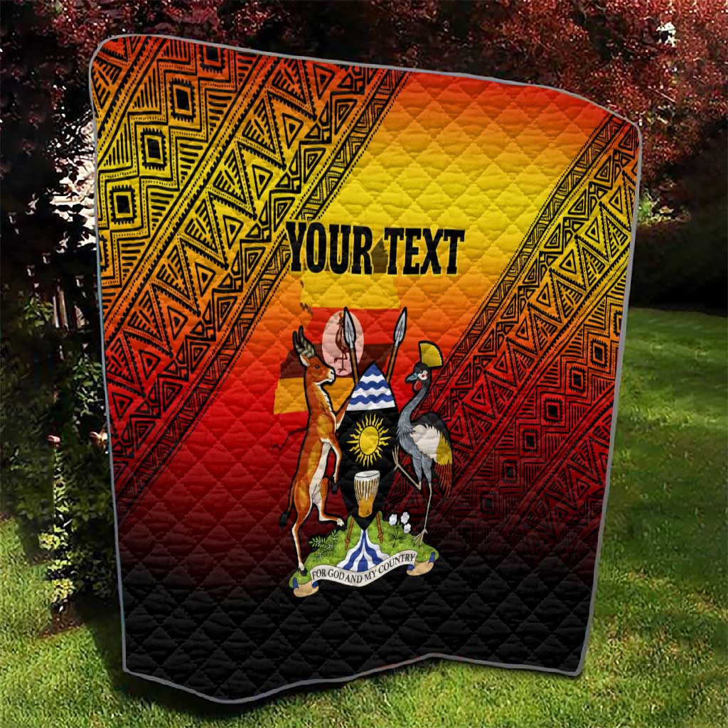 Personalised Uganda Independence Day Quilt Jamhuri ya Uganda Coat Of Arms LT14