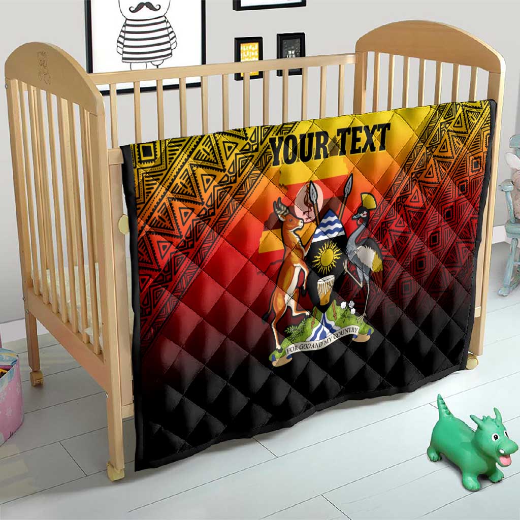 Personalised Uganda Independence Day Quilt Jamhuri ya Uganda Coat Of Arms LT14