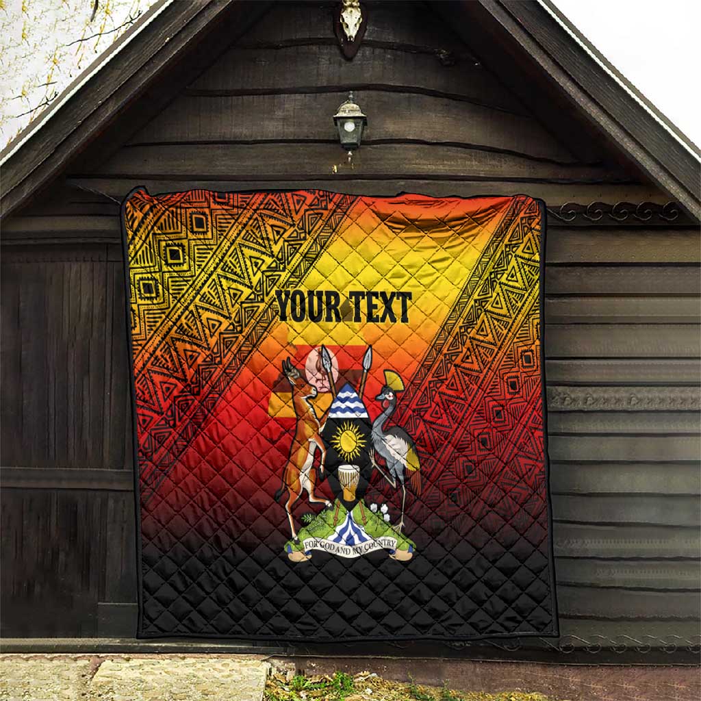 Personalised Uganda Independence Day Quilt Jamhuri ya Uganda Coat Of Arms LT14