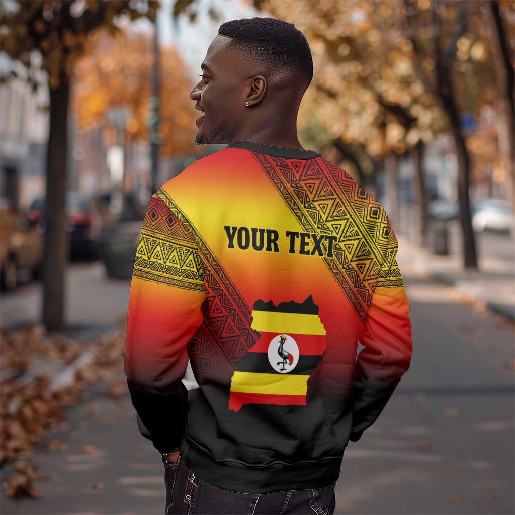 Personalised Uganda Independence Day Sweatshirt Jamhuri ya Uganda Coat Of Arms LT14