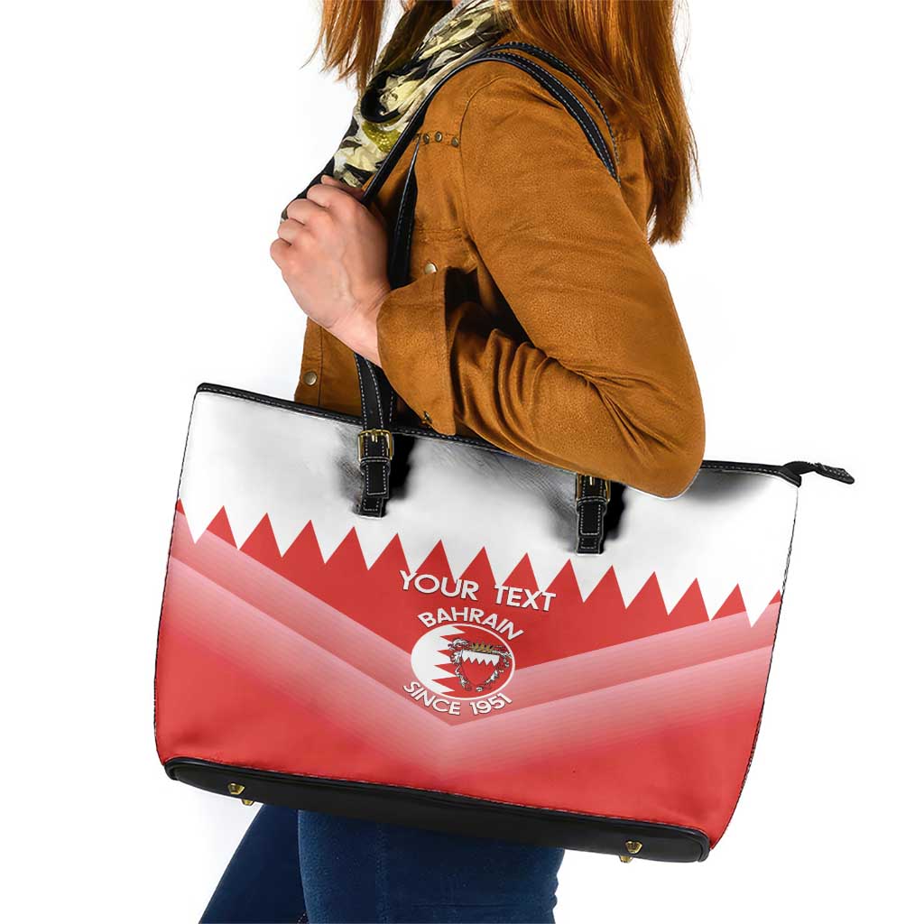 Custom Bahrain Football Leather Tote Bag Muharabi Dilmun Sporty Style LT14
