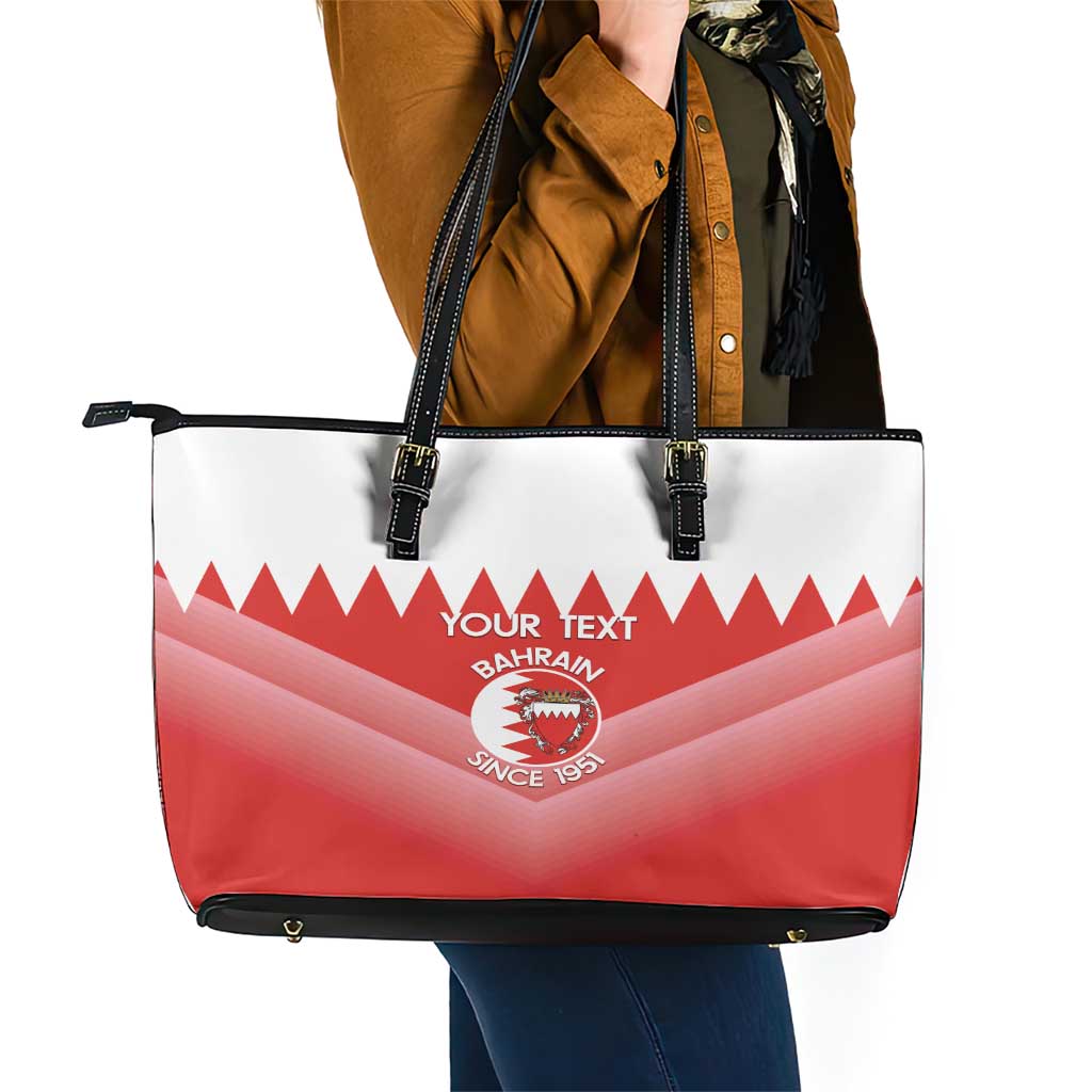 Custom Bahrain Football Leather Tote Bag Muharabi Dilmun Sporty Style LT14