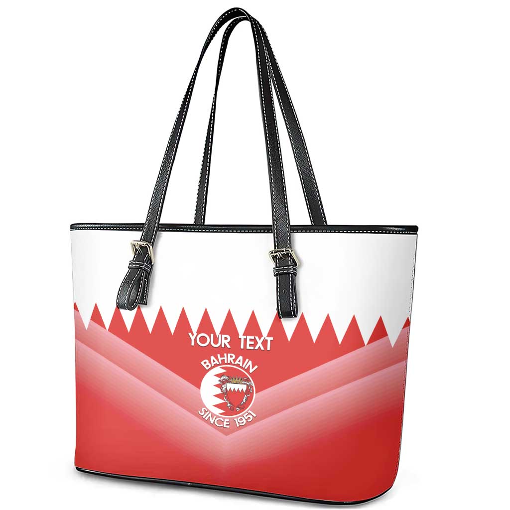 Custom Bahrain Football Leather Tote Bag Muharabi Dilmun Sporty Style LT14