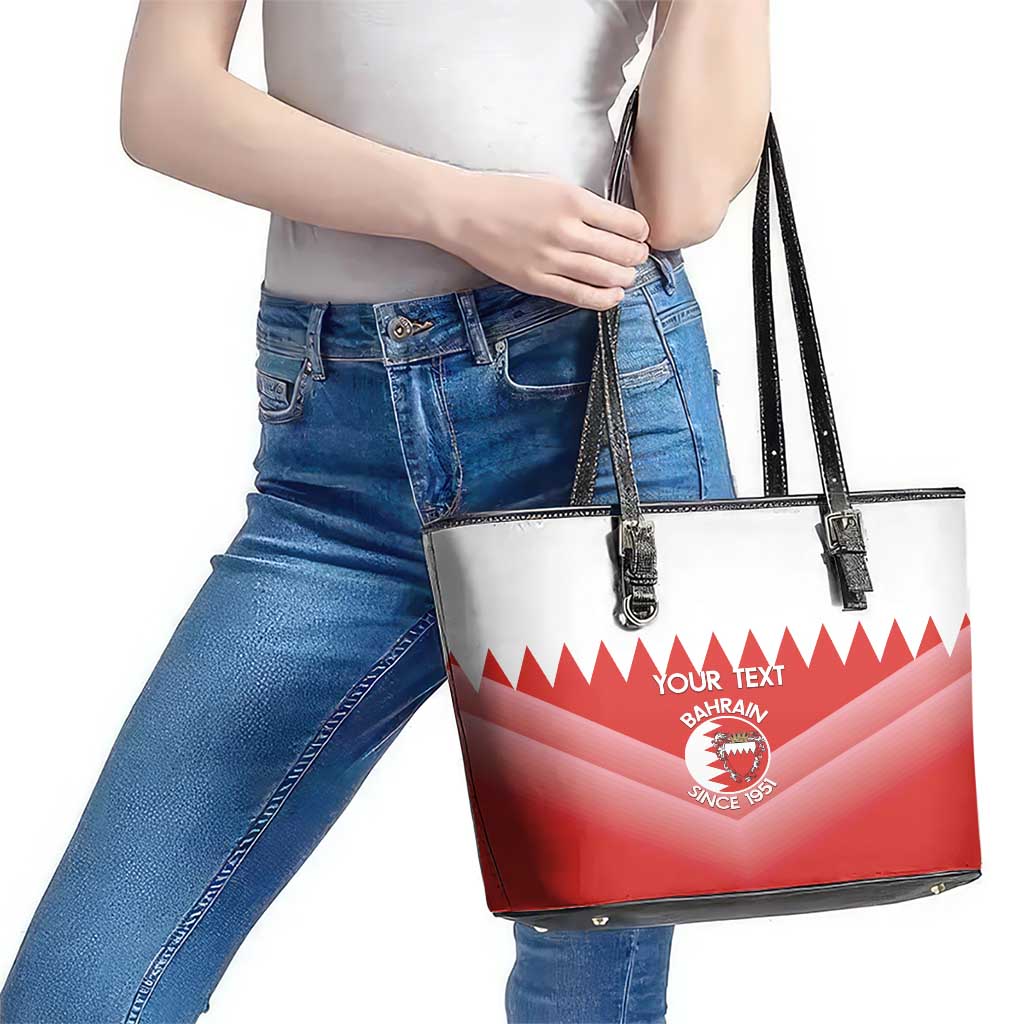 Custom Bahrain Football Leather Tote Bag Muharabi Dilmun Sporty Style LT14