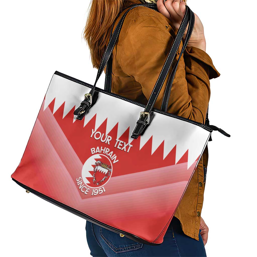 Custom Bahrain Football Leather Tote Bag Muharabi Dilmun Sporty Style LT14