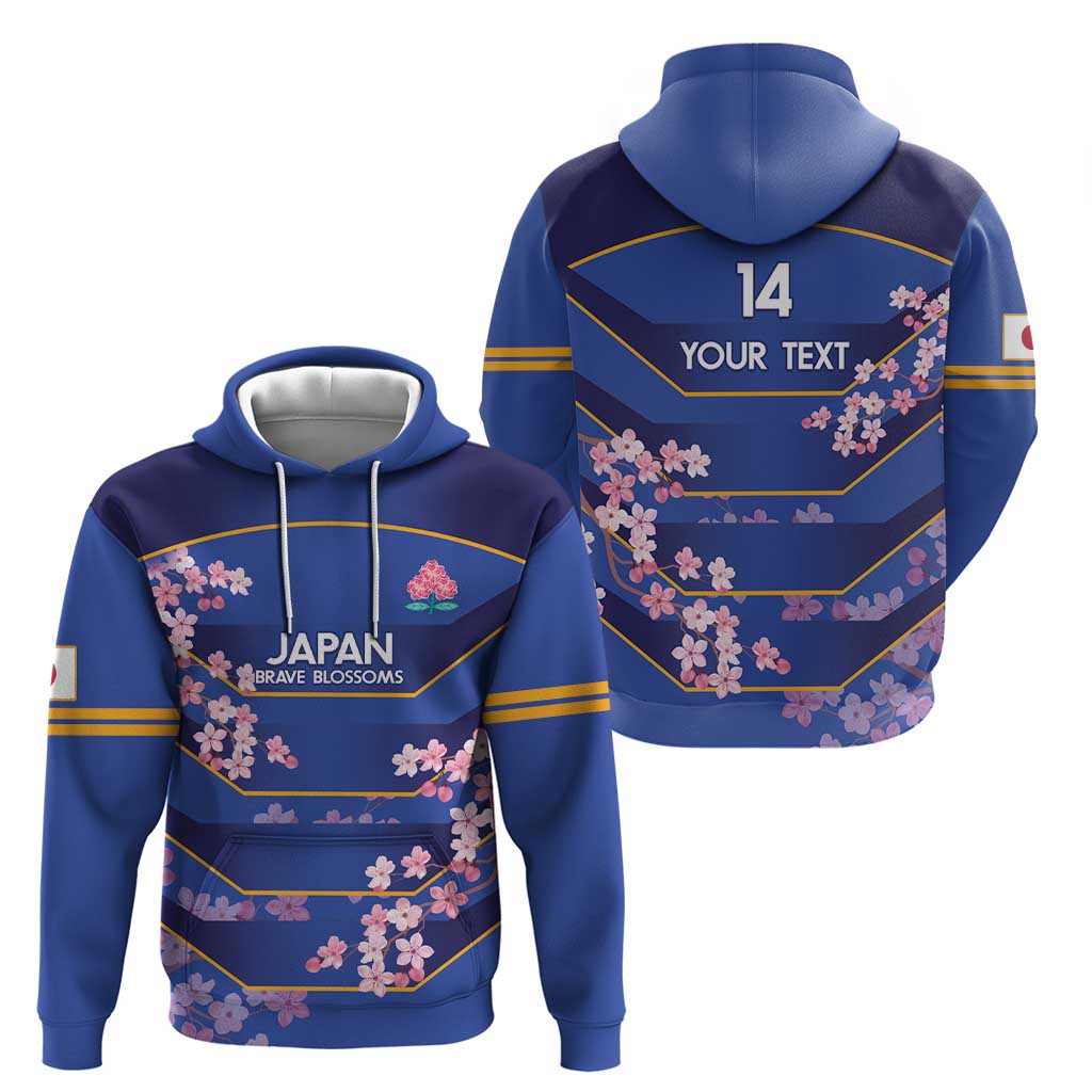Custom Japan Rugby Hoodie Go Brave Blossoms LT14