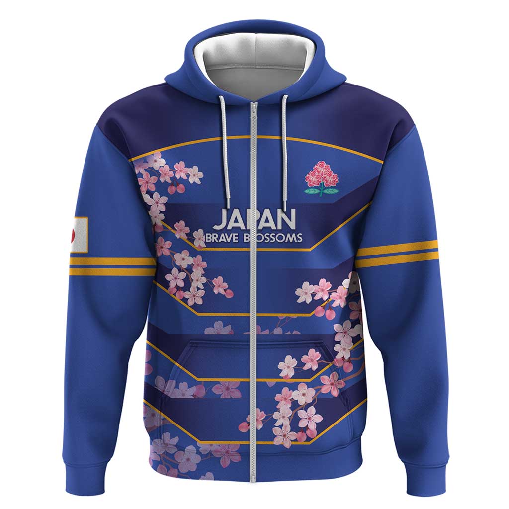 Custom Japan Rugby Hoodie Go Brave Blossoms LT14