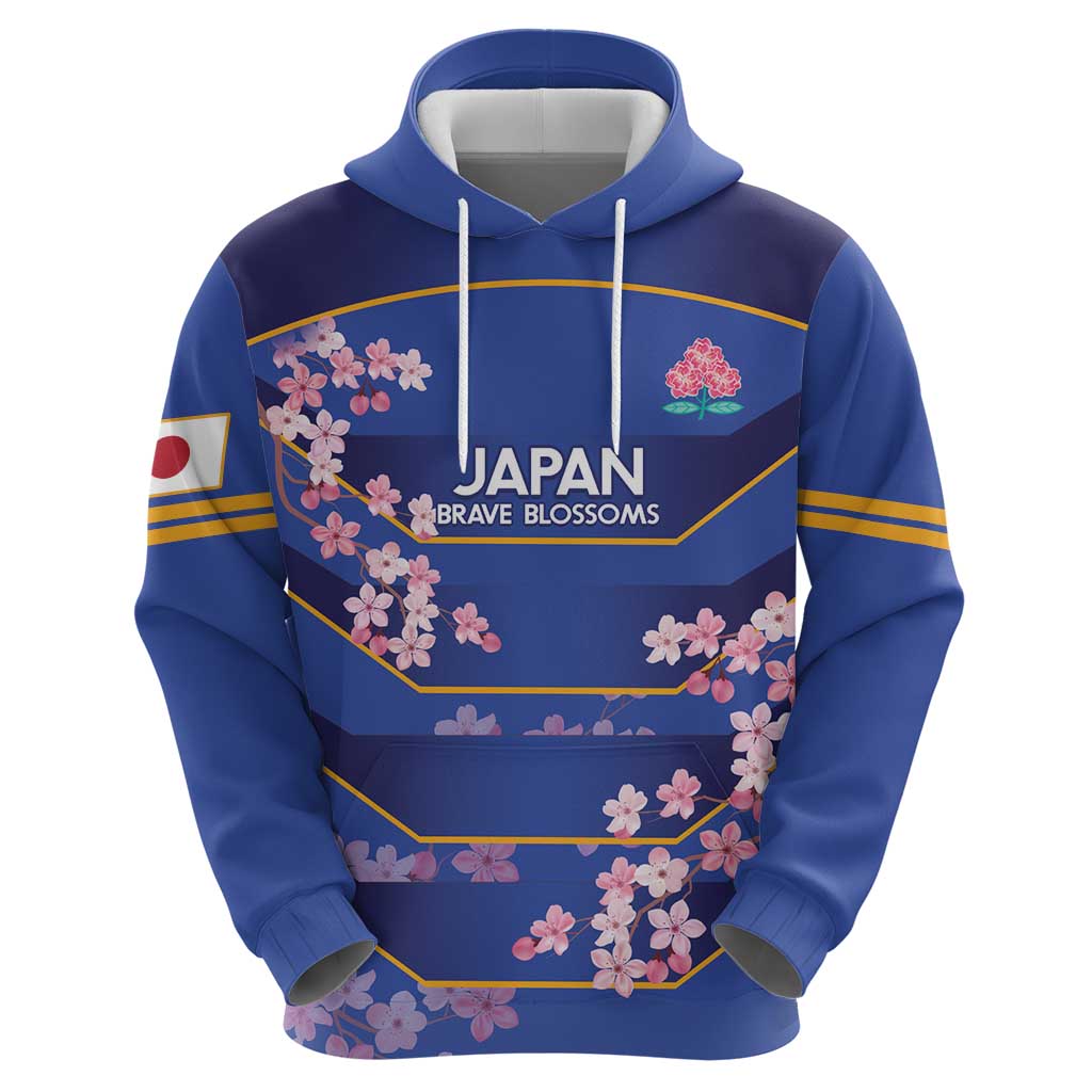 Custom Japan Rugby Hoodie Go Brave Blossoms LT14