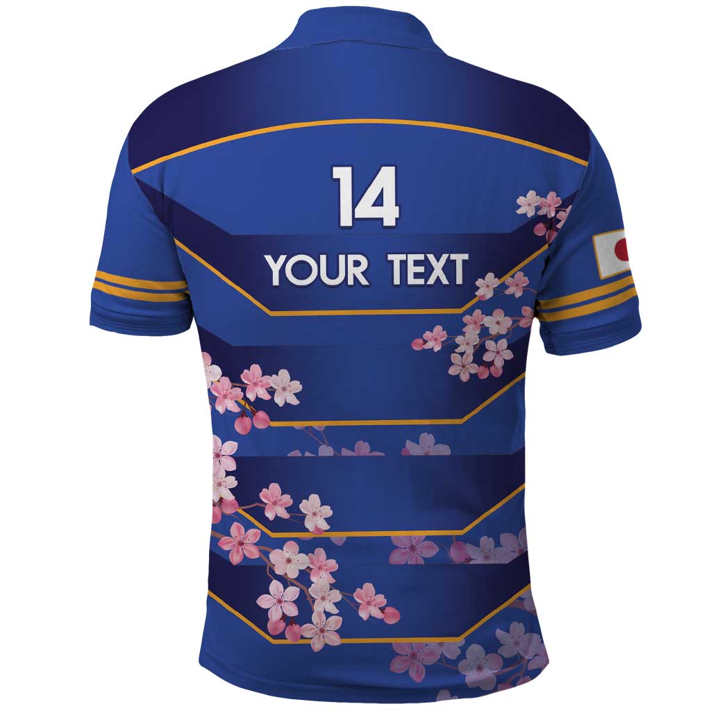 Custom Japan Rugby Polo Shirt Go Brave Blossoms LT14