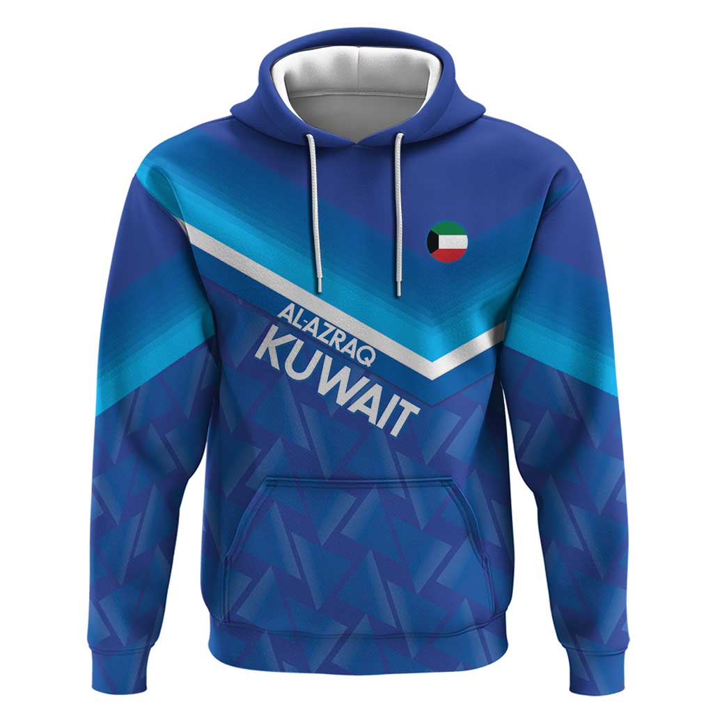 Custom Kuwait Football Hoodie Al-Azraq Sporty Style LT14