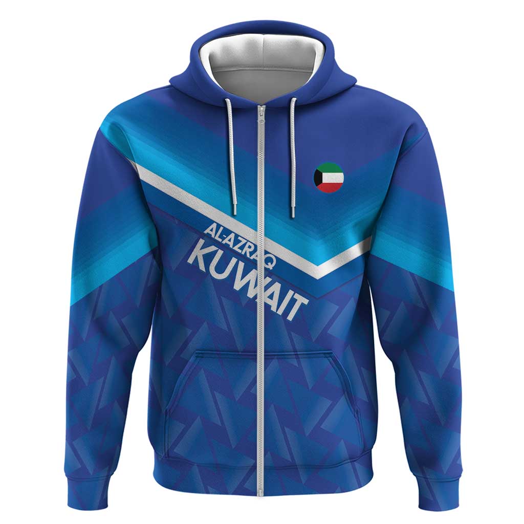 Custom Kuwait Football Hoodie Al-Azraq Sporty Style LT14