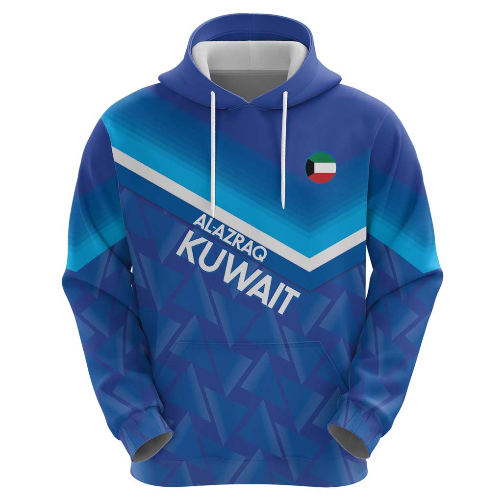 Custom Kuwait Football Hoodie Al-Azraq Sporty Style LT14
