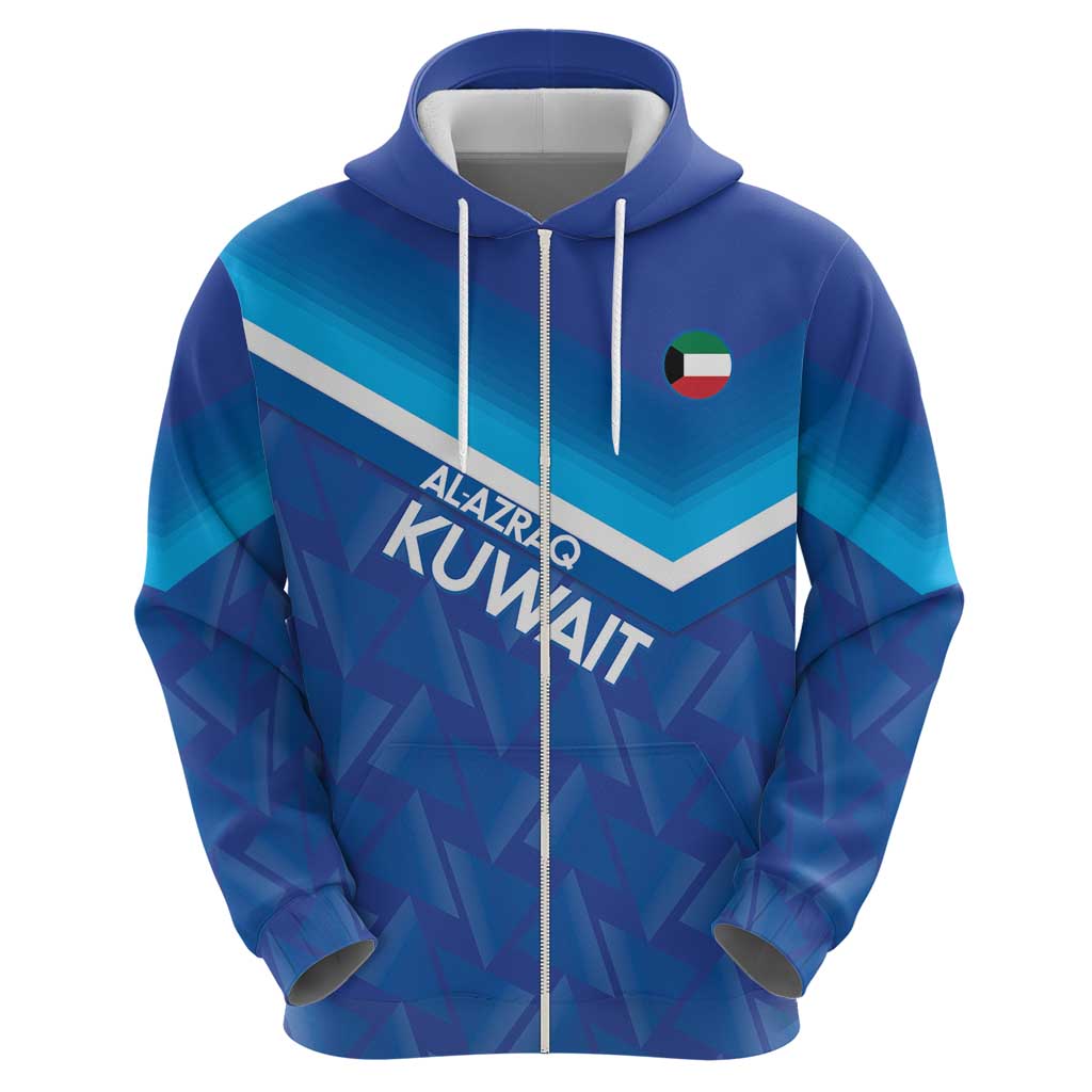 Custom Kuwait Football Hoodie Al-Azraq Sporty Style LT14