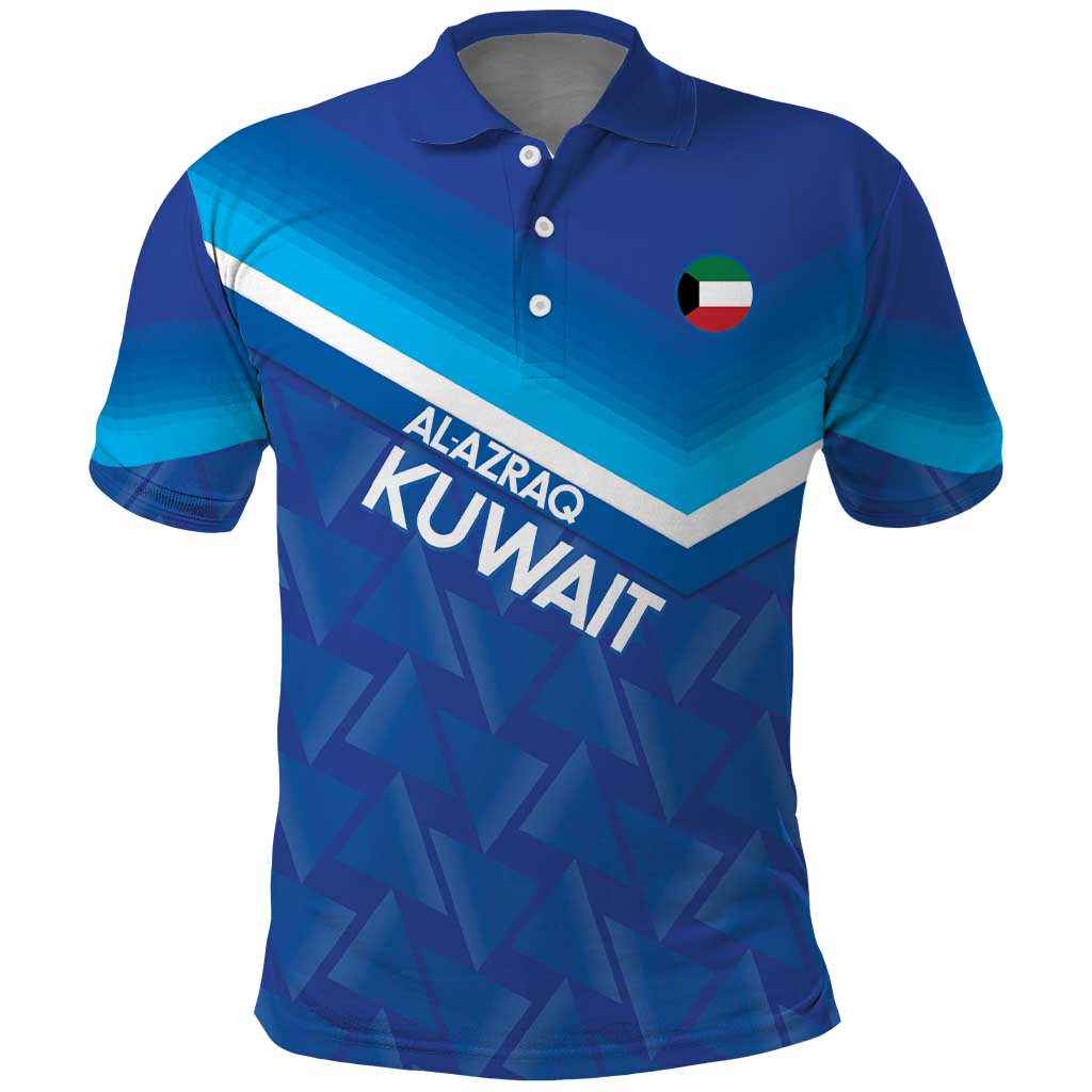 Custom Kuwait Football Polo Shirt Al-Azraq Sporty Style LT14