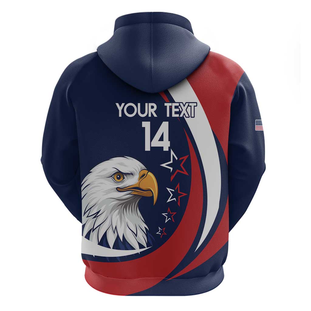 Custom USA Rugby Hoodie Go Eagles Sporty Style LT14