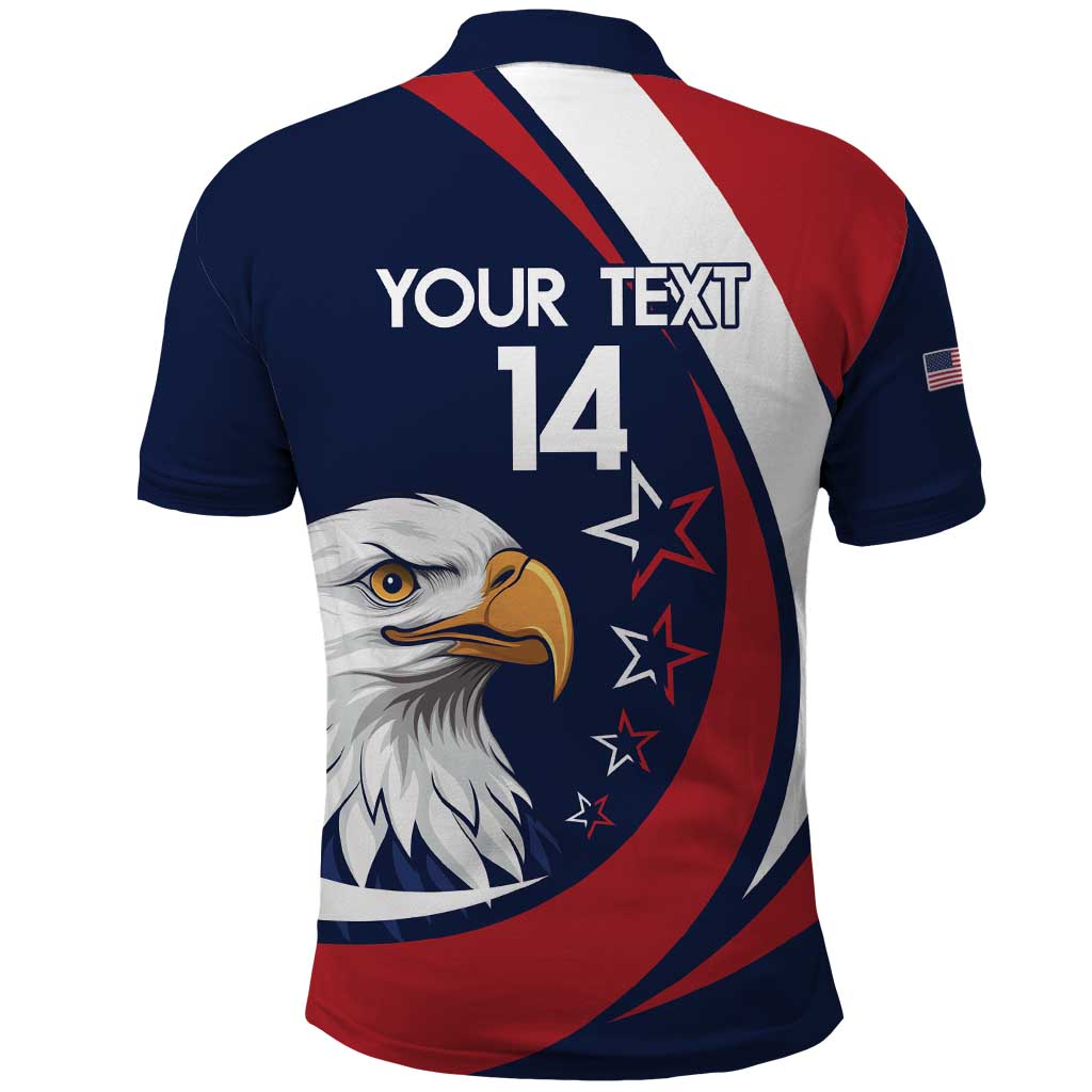 Custom USA Rugby Polo Shirt Go Eagles Sporty Style LT14