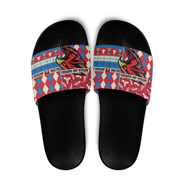 Antigua & Barbuda Cricket Christmas Slide Sandals Merry Xmas Falcons LT14