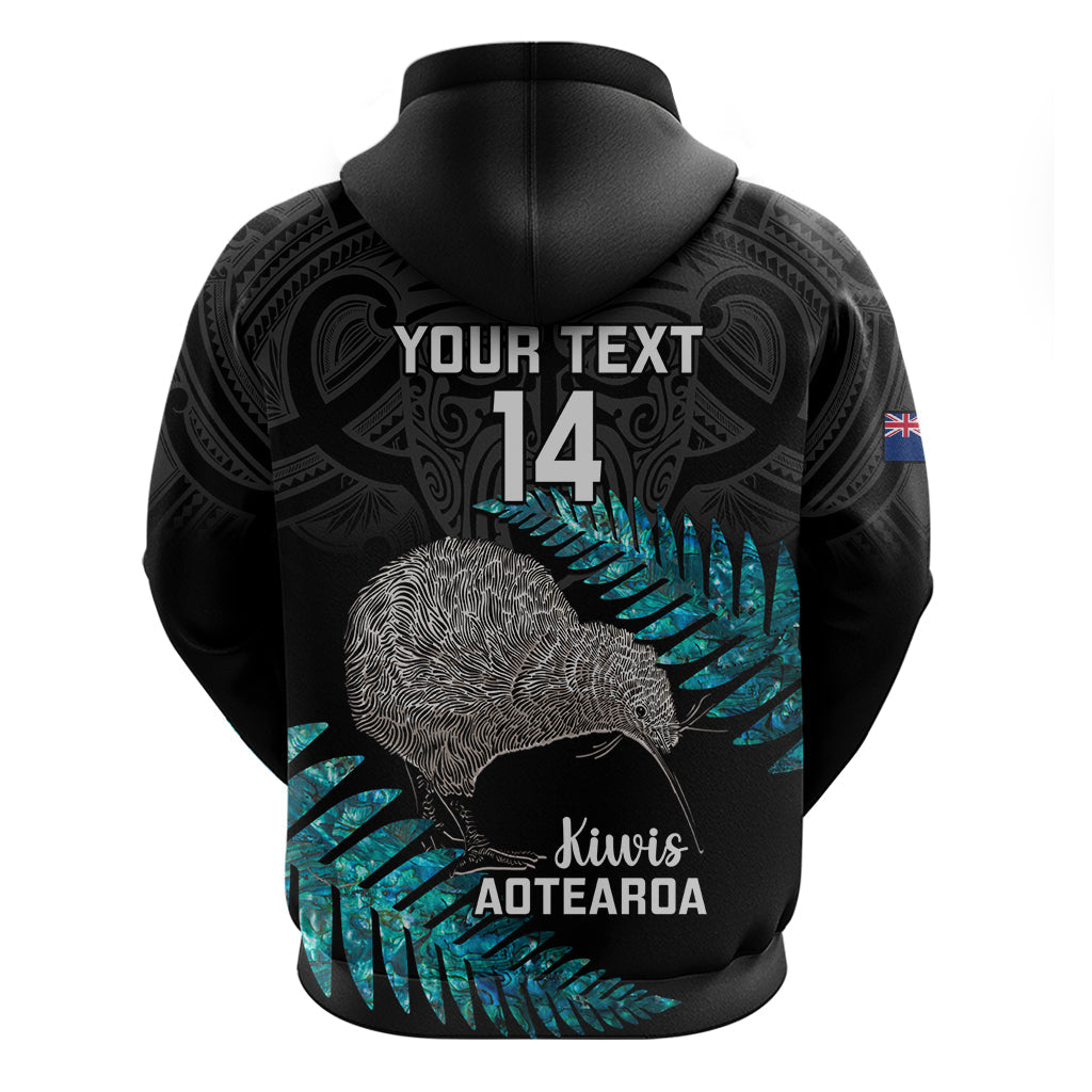 Custom New Zealand Silver Fern Rugby Hoodie Pacific 2023 Kia Haka Kiwis With Maori Ta Moko LT14