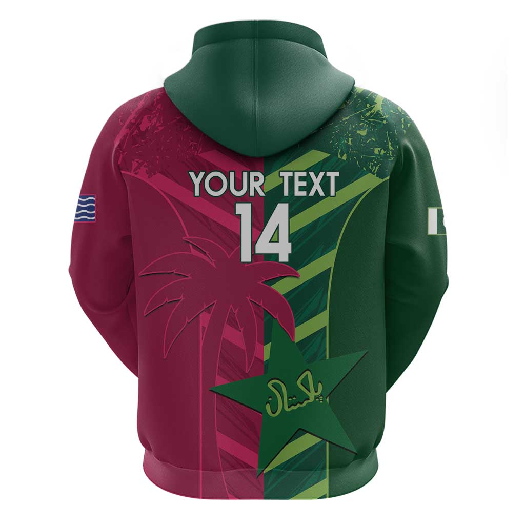 Custom West Indies And Pakistan Cricket Hoodie 2025 Windies Shaheens Together LT14