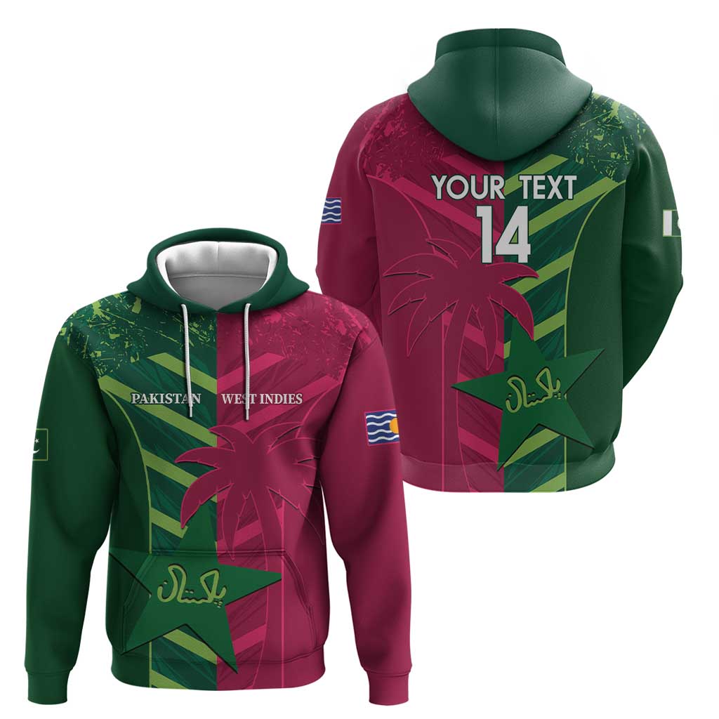 Custom West Indies And Pakistan Cricket Hoodie 2025 Windies Shaheens Together LT14