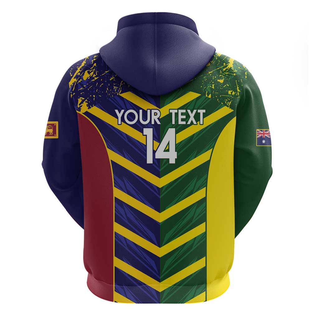 Custom Sri Lanka And Australia Cricket Hoodie 2025 The Lions Baggy Greens Together LT14