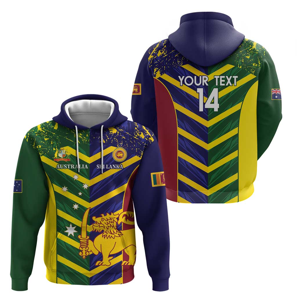 Custom Sri Lanka And Australia Cricket Hoodie 2025 The Lions Baggy Greens Together LT14