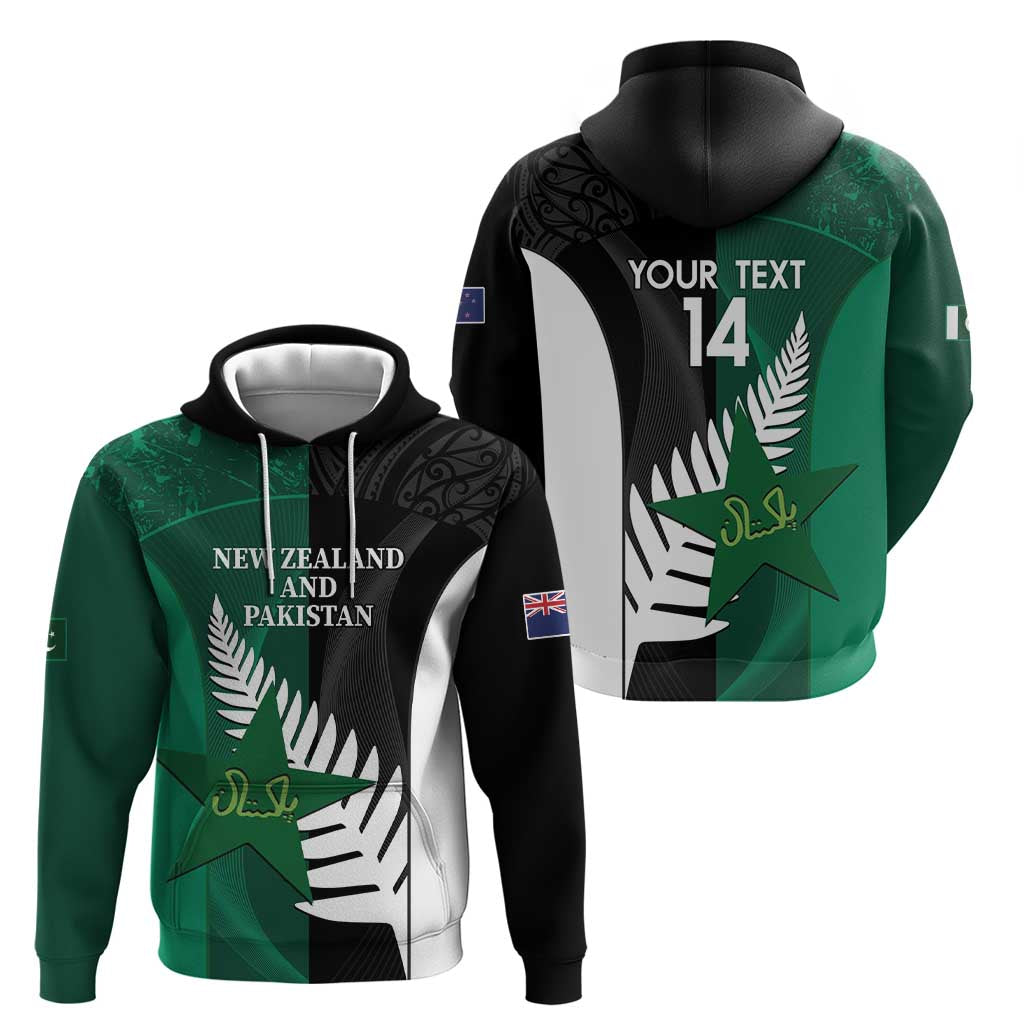 Custom New Zealand And Pakistan Cricket Hoodie 2025 Black Cap Shaheens Together LT14