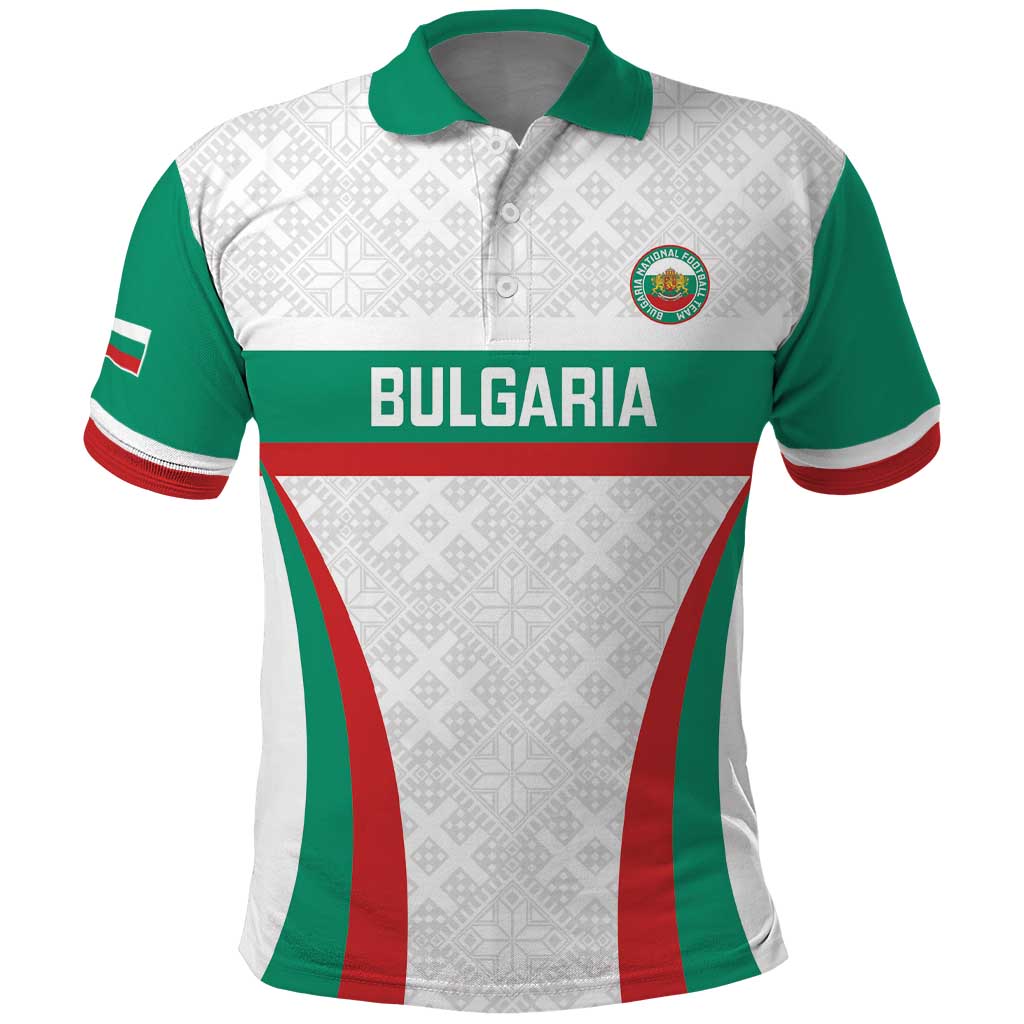 Custom Bulgaria Football Polo Shirt Bulgarian Pattern Sporty Style LT14