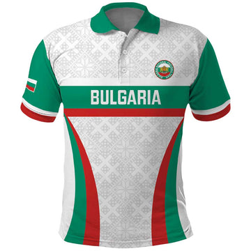 Custom Bulgaria Football Polo Shirt Bulgarian Pattern Sporty Style LT14