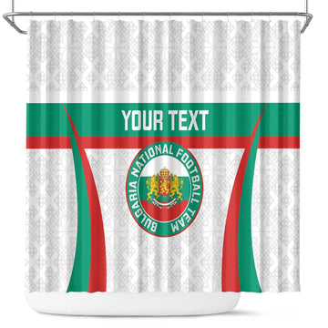 Custom Bulgaria Football Shower Curtain Bulgarian Pattern Sporty Style LT14