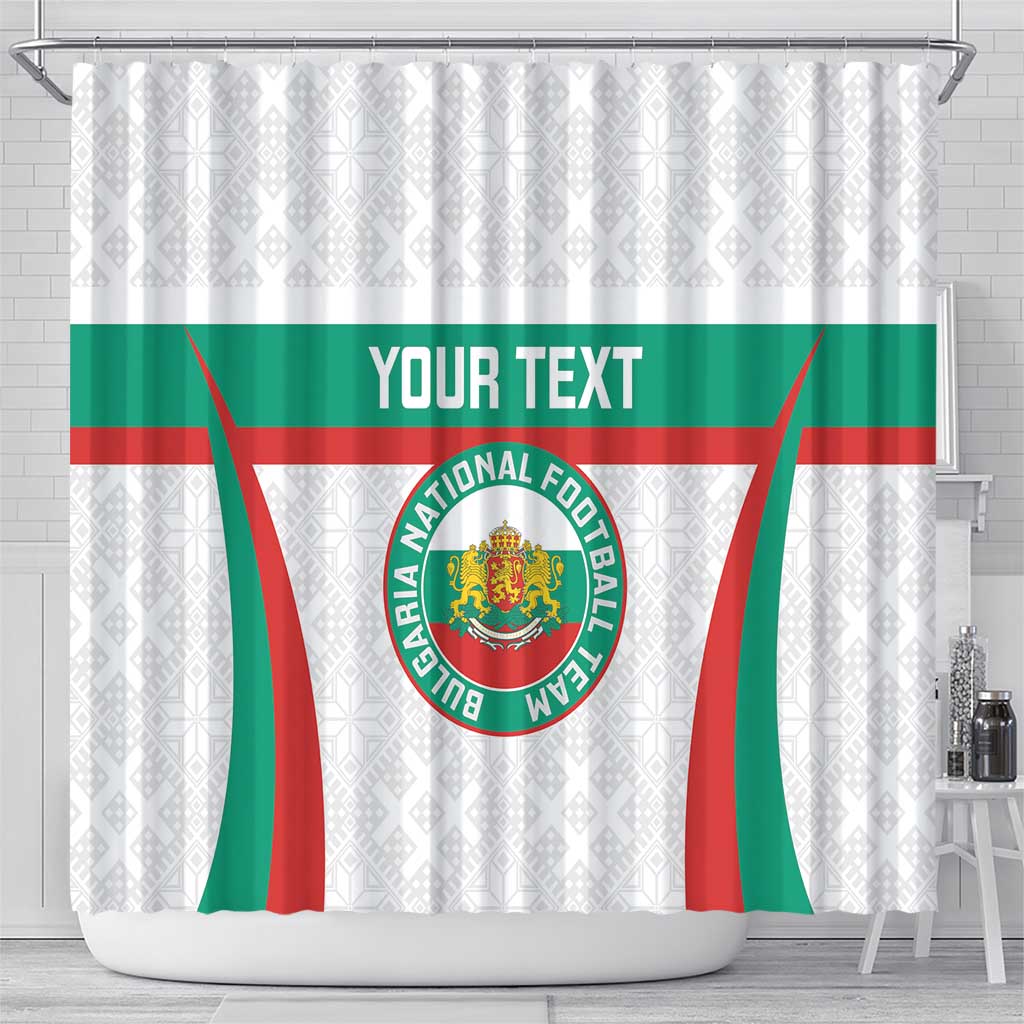 Custom Bulgaria Football Shower Curtain Bulgarian Pattern Sporty Style LT14